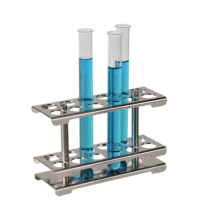 Test tube stand, stainless steel 18/10, dismountable