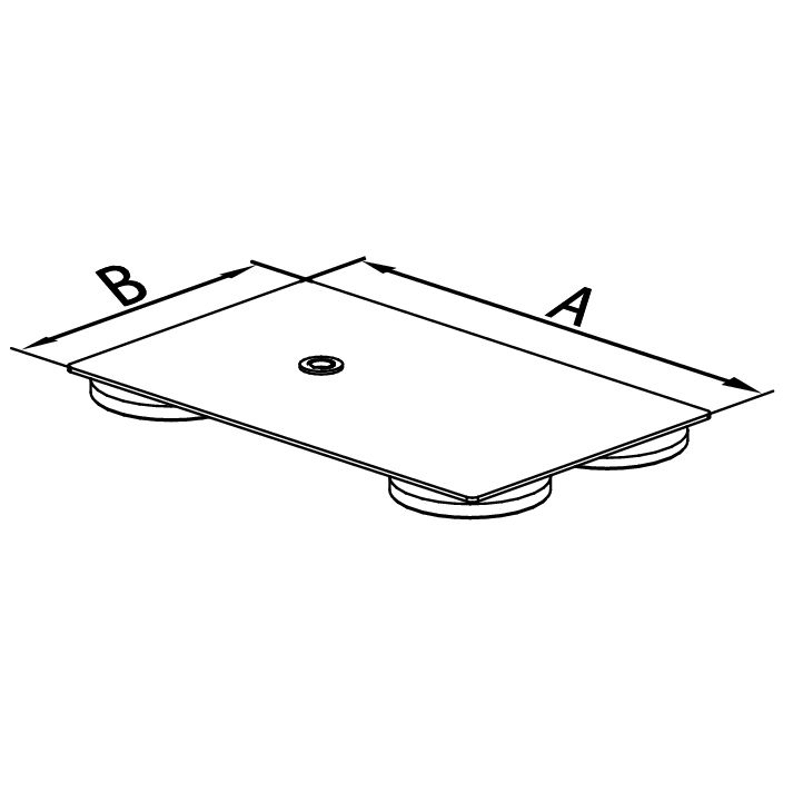 Technische Zeichnung Stativplatte