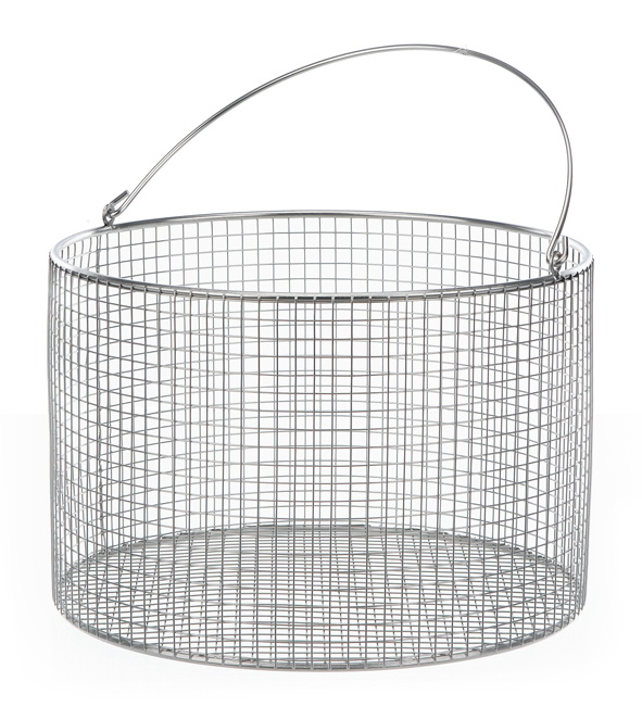 Wire basket with handle, round